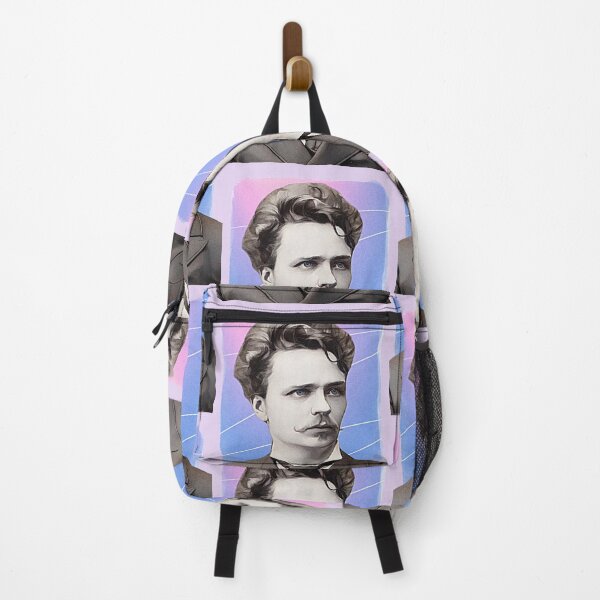 Item preview, Swedish Playwright August Strindberg - purple pink - illustration  designed and sold by Litstoy.
