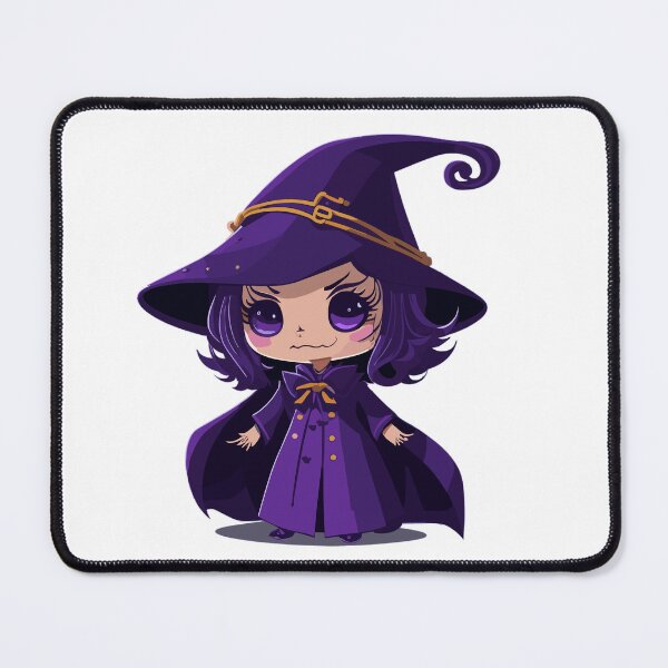 Item preview, magician girl, adorable dark little wizard designed and sold by wachasoul.
