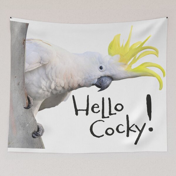 Item preview, Hello Cocky! (Sulphur-crested cockatoo) designed and sold by Wonderbouy.