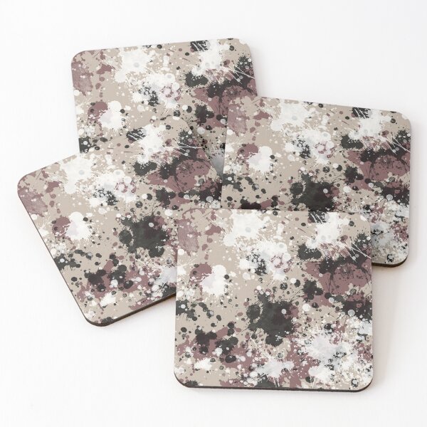 Item preview, Taupe paint splatter art, Drip painting abstract  designed and sold by JinJinYoon.