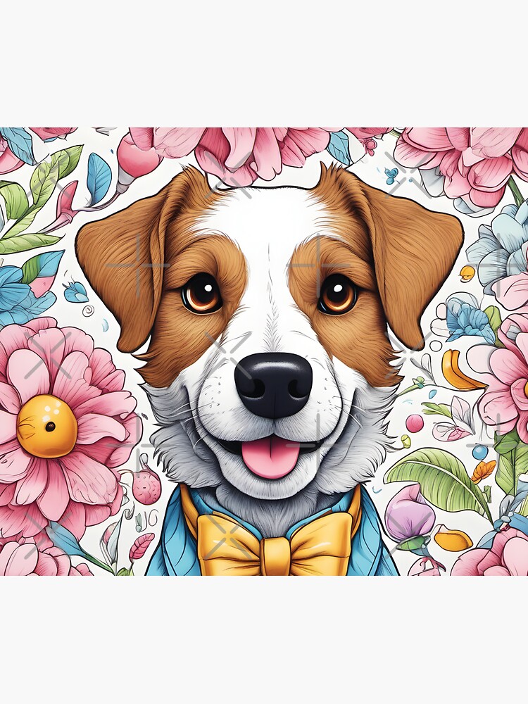 Preppy Dog Art Prints for Sale