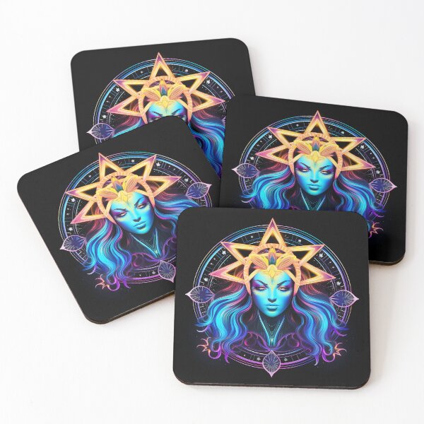 Item preview, Cosmic Kaleidoscope: Psychedelic Neon Star Sign Collection designed and sold by KaonDesign.