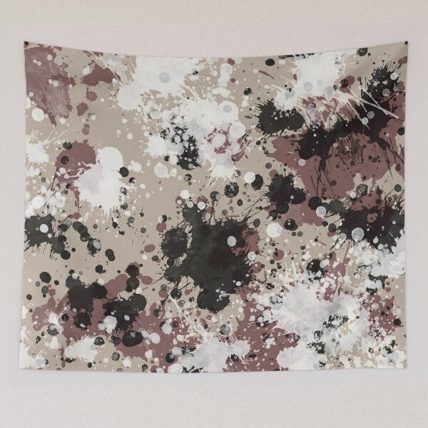 Item preview, Taupe paint splatter art, Drip painting abstract  designed and sold by JinJinYoon.