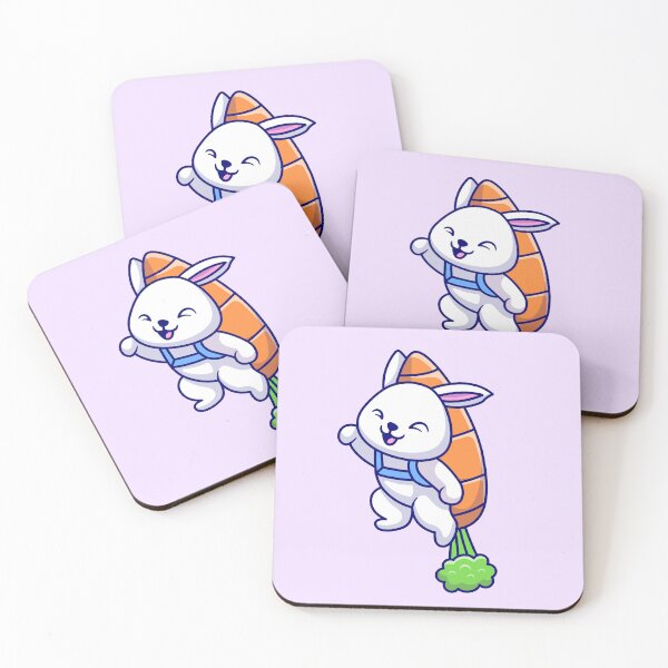 Item preview, Cute Rabbit Flying with Carrot Rocket designed and sold by moriahvanta.