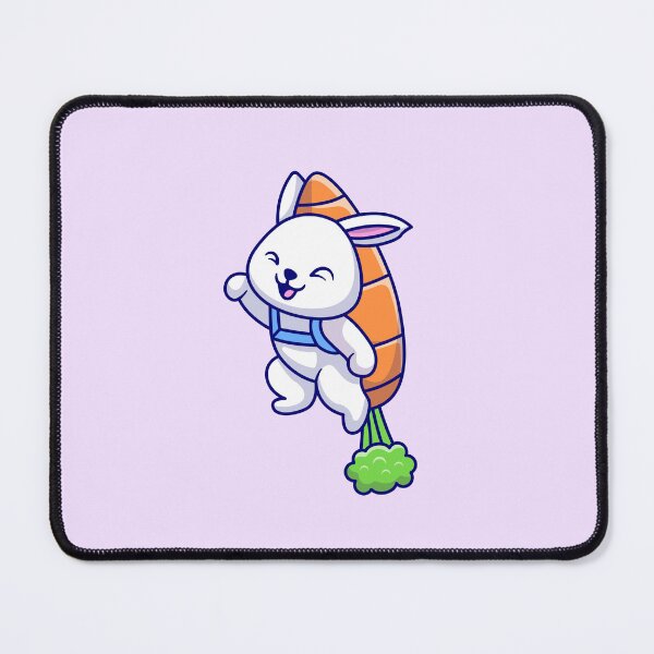 Item preview, Cute Rabbit Flying with Carrot Rocket designed and sold by moriahvanta.