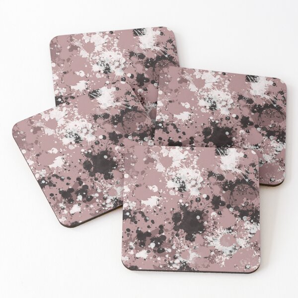 Item preview, Rose taupe paint splatter abstract art designed and sold by JinJinYoon.