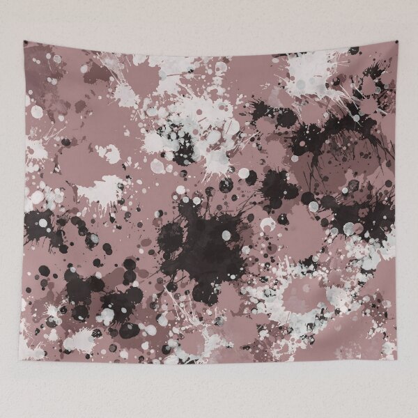 Item preview, Rose taupe paint splatter abstract art designed and sold by JinJinYoon.