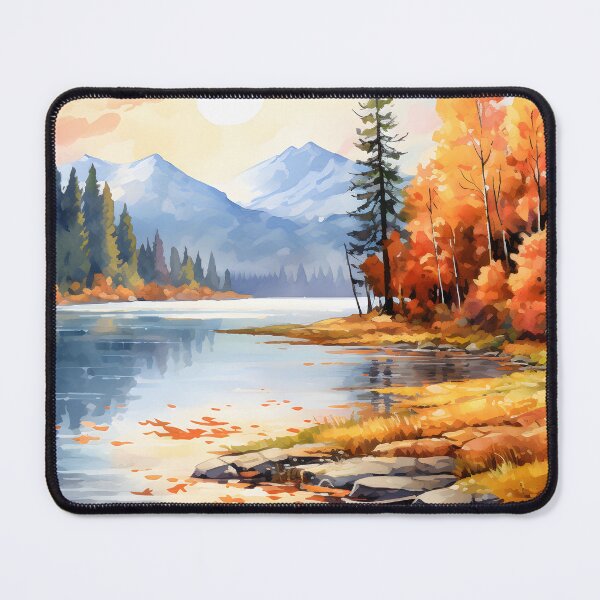 Item preview, Fall Fantasy: A Serene Lake in Watercolor designed and sold by Shirtastically.