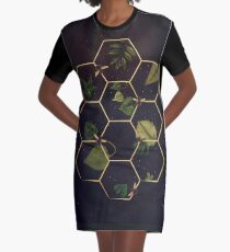 Bees in Space Graphic T-Shirt Dress
