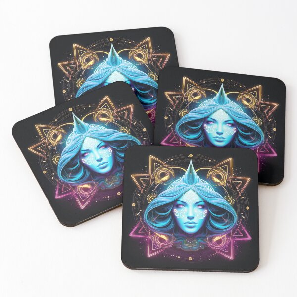 Item preview, Cosmic Kaleidoscope: Psychedelic Neon Star Sign Collection designed and sold by KaonDesign.