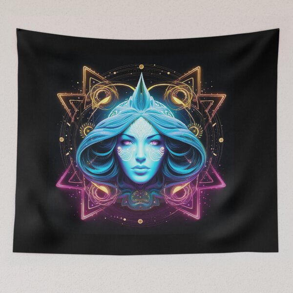 Item preview, Cosmic Kaleidoscope: Psychedelic Neon Star Sign Collection designed and sold by KaonDesign.
