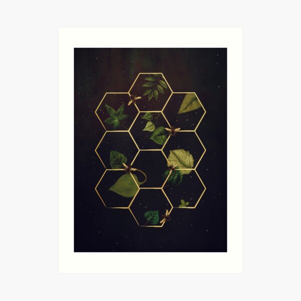 Bees in Space Art Print