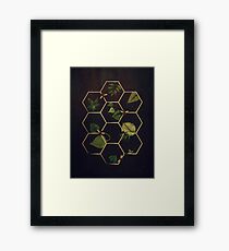 Abeilles dans l'espace Impression encadrée