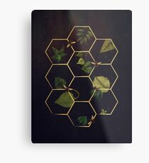 Bees in Space Metal Print