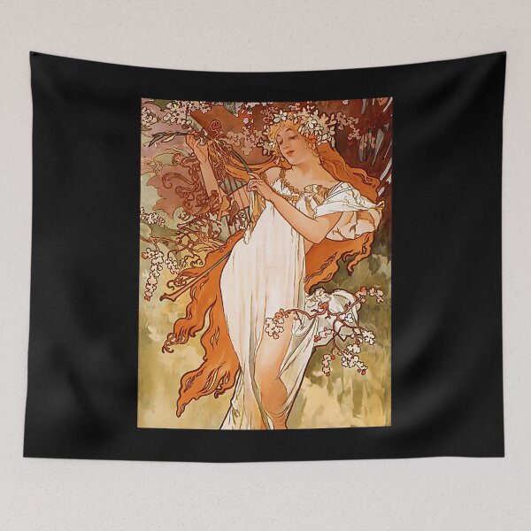 Item preview, Vintage Alphonse Mucha - Spring 1896 Art Nouveau iPhone Case 	 designed and sold by djewgcibqds93.