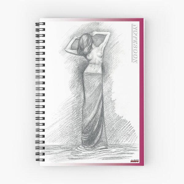 Item preview, Notebook | Paper for Writing and Drawing | Dark Pink Cover designed and sold by ArtChanneling.