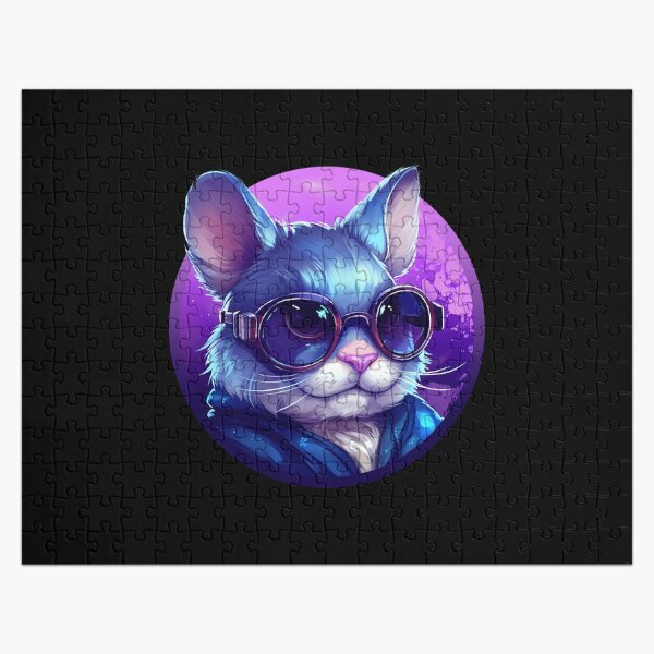 Artikel-Vorschau von Katze in runder Brille, designt und verkauft von Selfion.