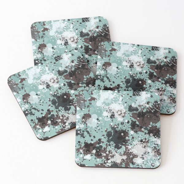 Item preview, Blue abstract paint splatter art, Digital drip painting  designed and sold by JinJinYoon.
