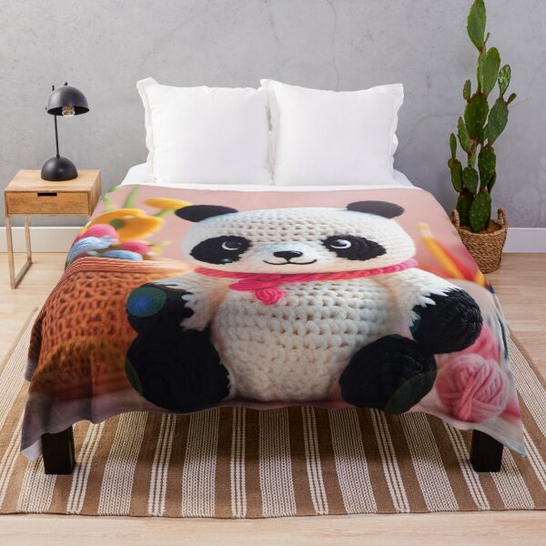 Artikelvorschau, gehäkelter Panda, kawaii entworfen und verkauft von Mauswohn.