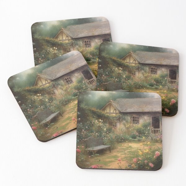 Item preview, Scandinavian Vintage Enchanted Nordic Rose Cottage Garden Art designed and sold by nordicdesignswe.