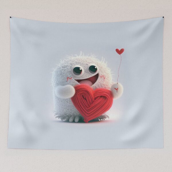 Item preview, cute wool monster designed and sold by Mike Kiev art.