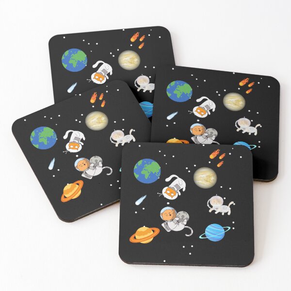 Item preview, Cats in space blue, cat in outer space, cats in space and other places, first cat in space,  designed and sold by Mateusz Majcherek.