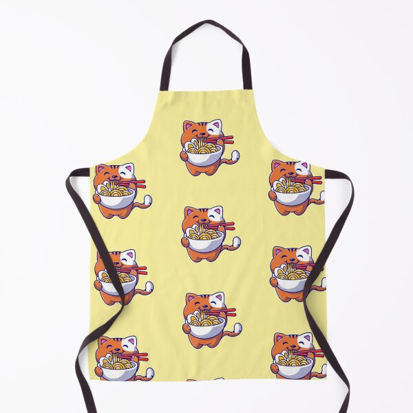Item preview, Cute Cat Eating Ramen designed and sold by moriahvanta.