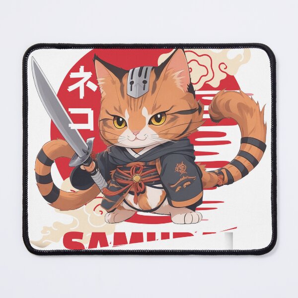 Item preview, Cat Samurai Cartoon - Japanese Style designed and sold by CoolFuture.