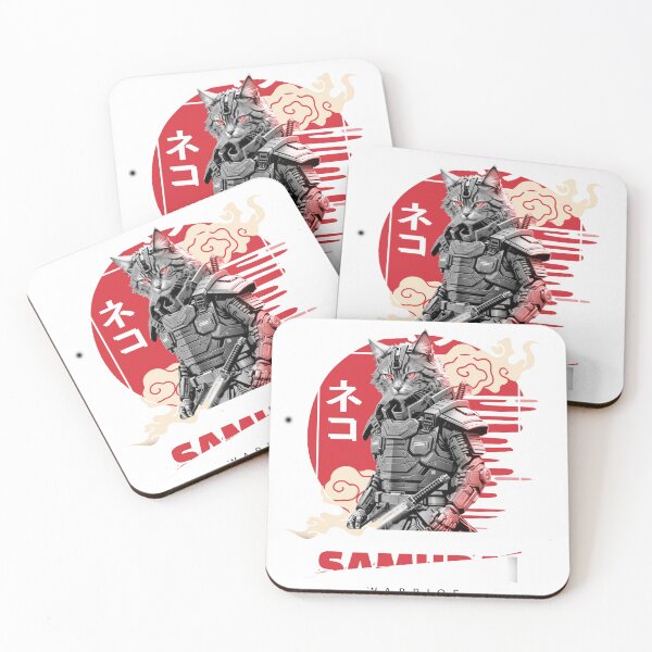 Item preview,  Cat Cyber Samurai Cartoon - Japanese Style designed and sold by CoolFuture.
