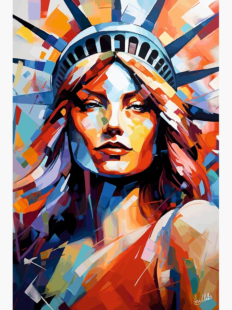 "Liberty Statue Abstract Art New York" Art Print for Sale by ArsUrbis Redbubble