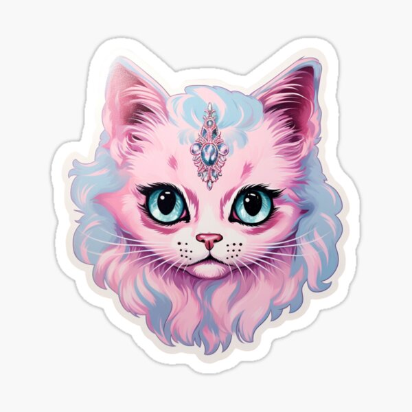Round icon pfp cute cat sitting barbie pink car ford 500 lets ride  aesthetic Y2K profile picture in 2023