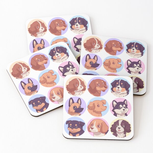 Item preview, Cute dogs in circles designed and sold by Yaragold.