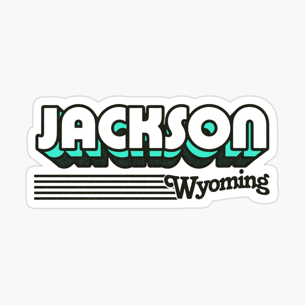 Jackson, Wyoming | Retro Stripes Sticker