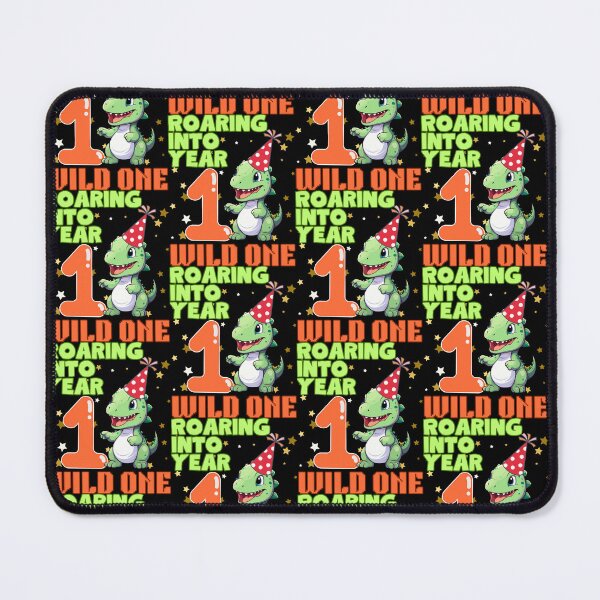 Item preview, Wild One Roaring into Year One 1st Birthday Dinosaur Party designed and sold by BunBuntheDog-.