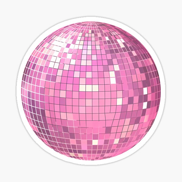 LUA* Pink Disco Ball Sticker