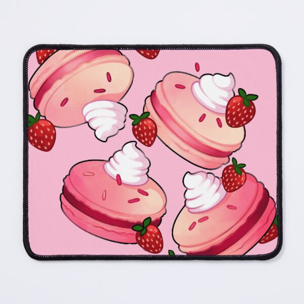 Item preview, Strawberries & Cream Macarons designed and sold by MidnightTeashop.