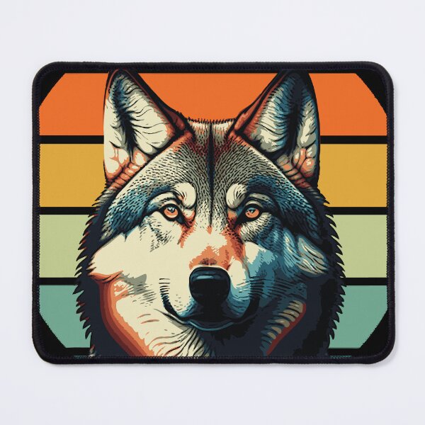Item preview, Realistic Wolf with Retro Background designed and sold by ALW951.
