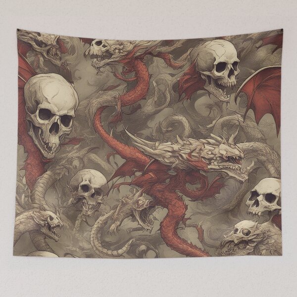 Item preview, Skulls and Dragons designed and sold by FrozenPolarBear.