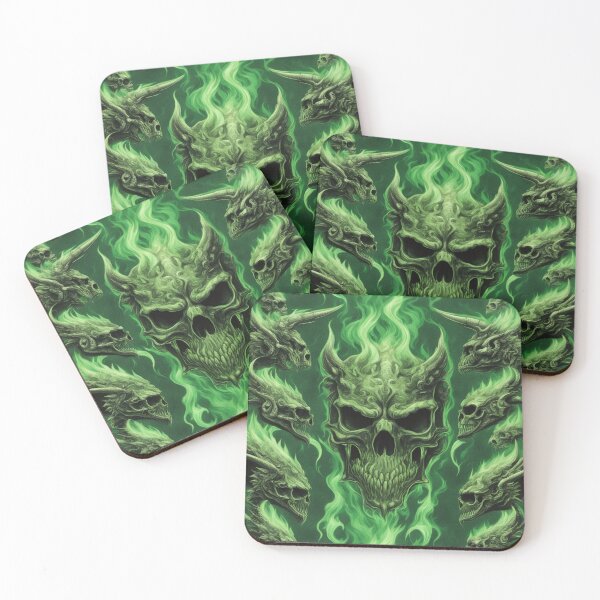 Item preview, Skulls and Dragon İn The Fire designed and sold by FrozenPolarBear.