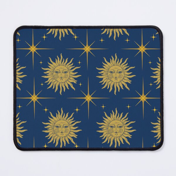 Item preview, Celestial Vintage Sun in Gold and Navy designed and sold by DarlaDesigns.