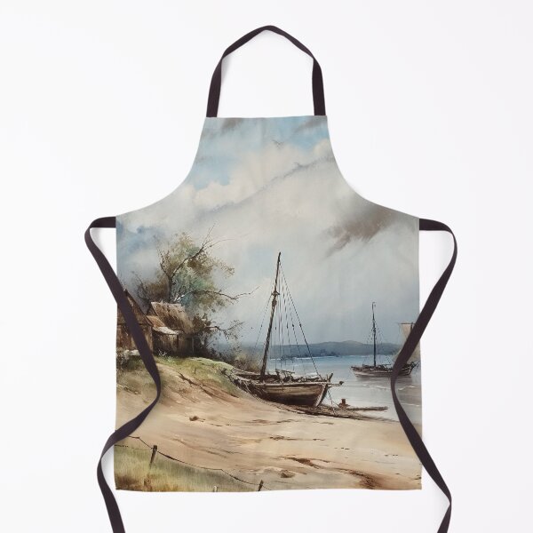 Artikelvorschau, Nordische Vintage-Küstenkunst – skandinavisches Fischerdorf-Wanddekor am Meer – Kunstgalerie, Fine-Art-Drucke – Kunstposter entworfen und verkauft von nordicdesignswe.