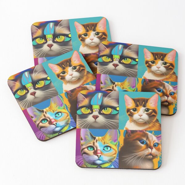 Item preview, Four faces of one cat designed and sold by WAKYSHOP.