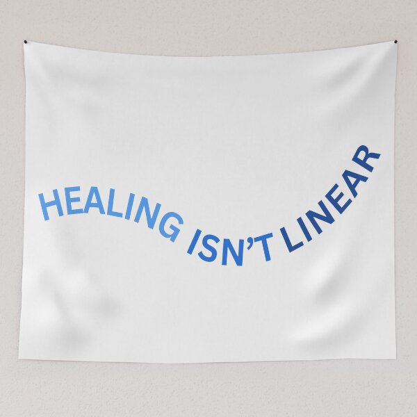Item preview, Healing isn’t linear blue designed and sold by Allie Rockhill.