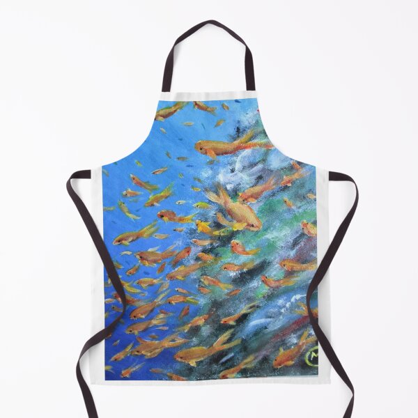 Item preview, Fishes and Tropical Reef, nautical, underwater scene designed and sold by Marjansart.