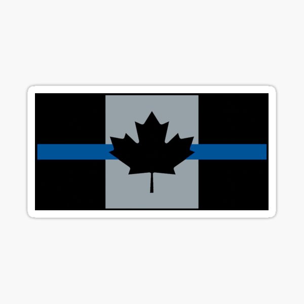 Thin Blue Line Canada Sticker For Sale By Yoshi77 Redbubble