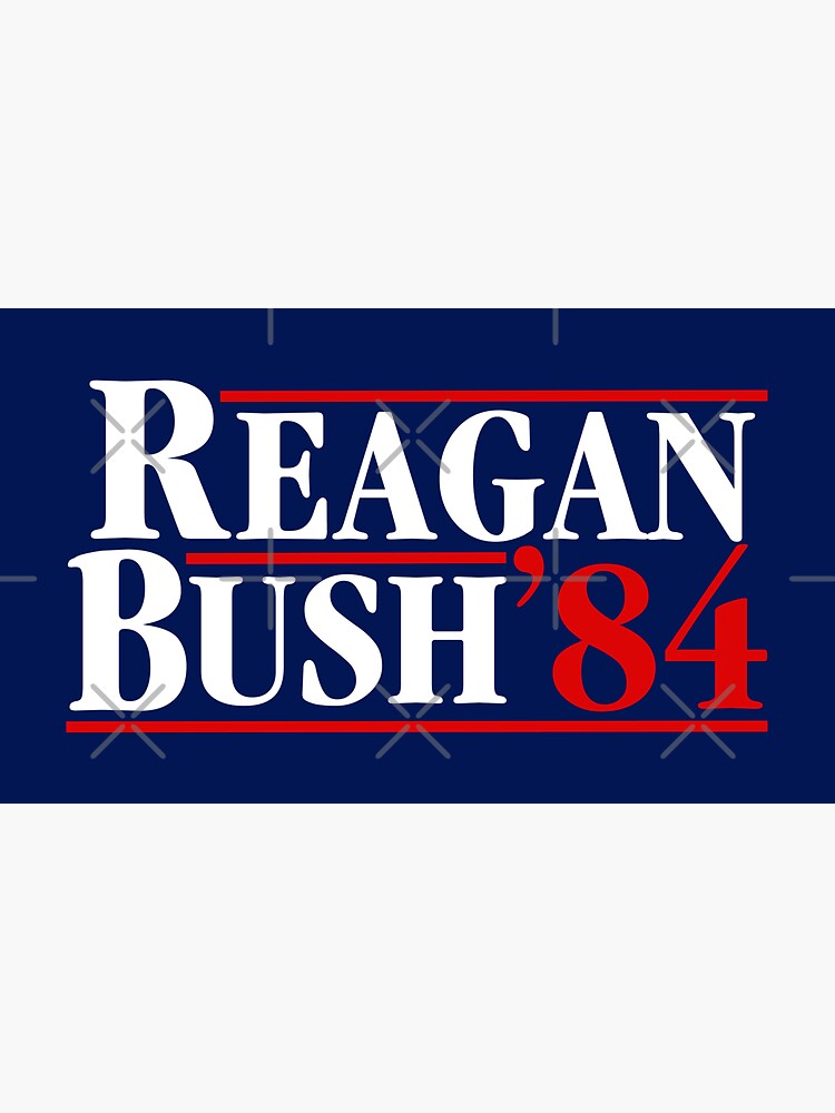 "Reagan Bush 1984" Sticker by Thelittlelord Redbubble