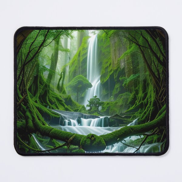 Item preview, A beautiful lush Fairycore Elf forest. designed and sold by PixieDustAIArt.