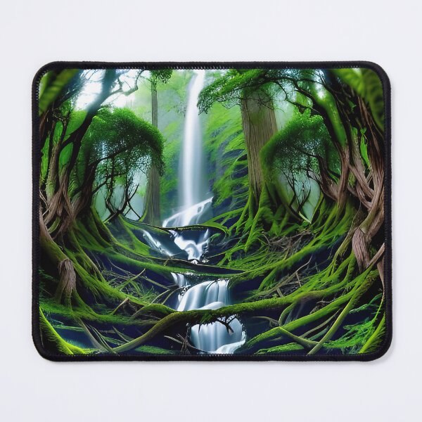 Item preview, A beautiful lush Fairycore Elf forest. designed and sold by PixieDustAIArt.