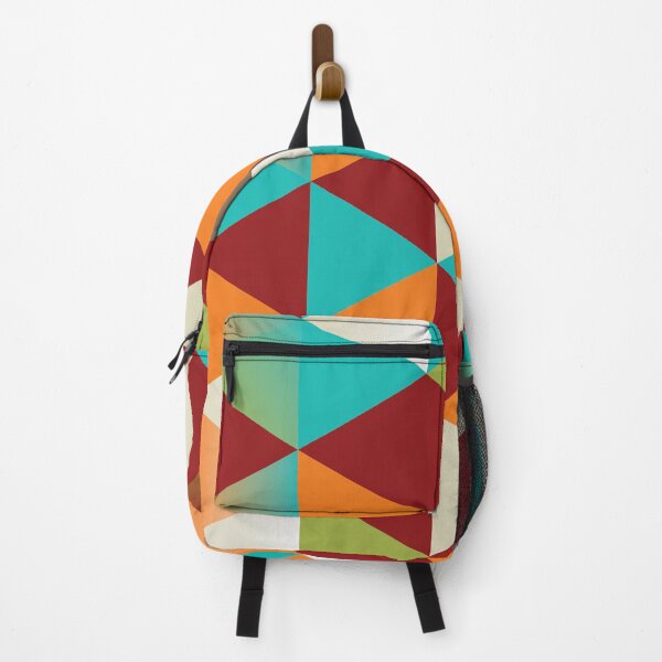 Item preview, Colorful Geometric Pattern Triangels Cubes Gradients Multicolor Red Blue designed and sold by dashaporoshina.