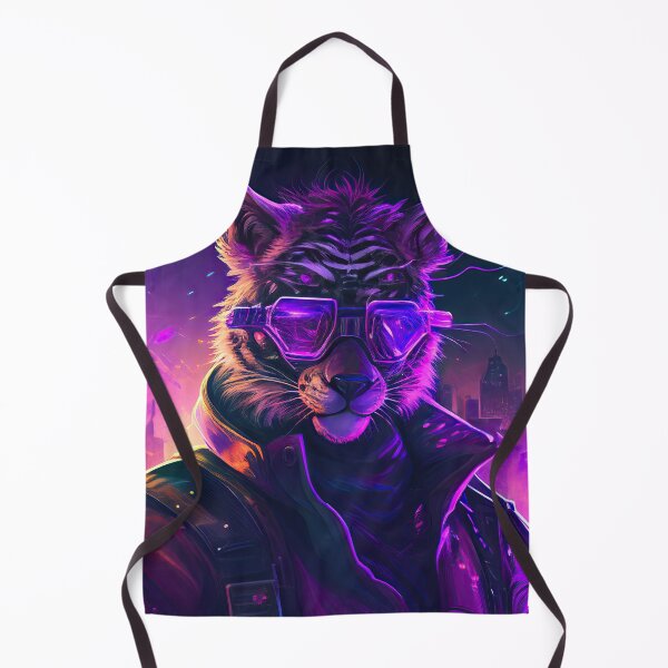 Item preview, S1-002 Cyber Beasts Series: Cyberpunk Tiger (With Background) designed and sold by Apainterio.